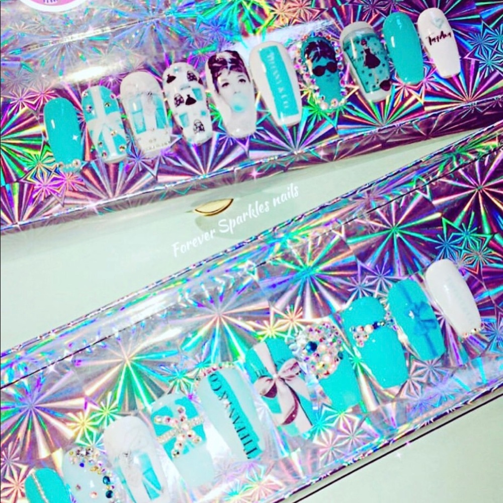 My blues set• press on nails